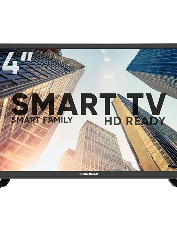 Телевизор LED 24" Soundmax SM-LED24M09S черный SMART AndroidTV