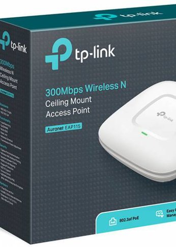 Точка доступа TP-Link EAP115 N300 10/100BASE-TX белый