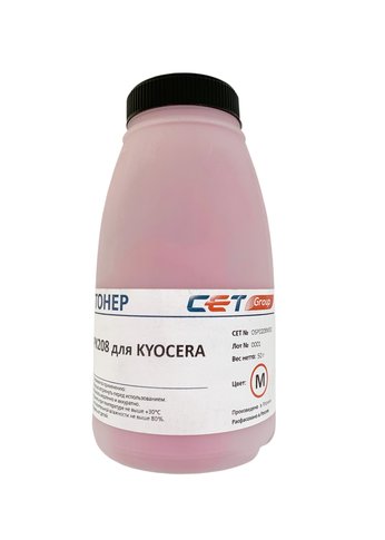 Тонер Cet PK208 OSP0208M-50 пурпурный бутылка 50гр. для принтера Kyocera Ecosys M5521cdn/M5526cdw/P5021cdn/P5026cdn