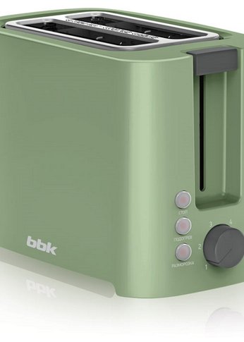 Тостер BBK TR81M 800Вт  зеленый/серый