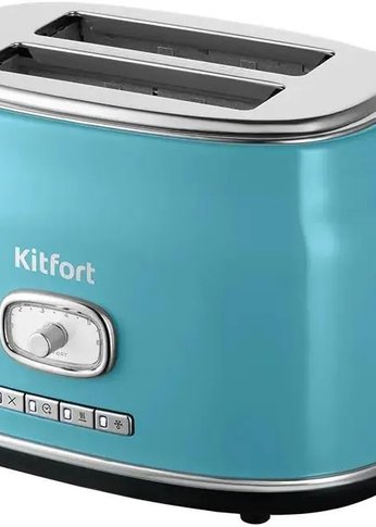 Тостер Kitfort КТ-6455 815Вт голубой/серебристый