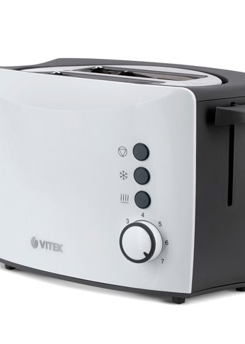 Тостер Vitek VT-7166 MC 800Вт белый/черный