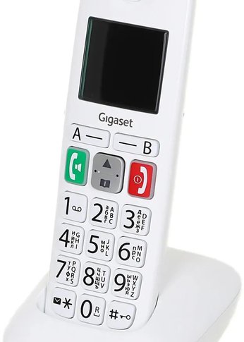 Трубка доп. Dect Gigaset E290HX HSB RUS белый для E290