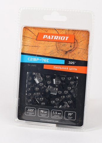 Цепь Patriot 21BP-76E, 0.325" 1.5мм 76 звеньев (блистер)