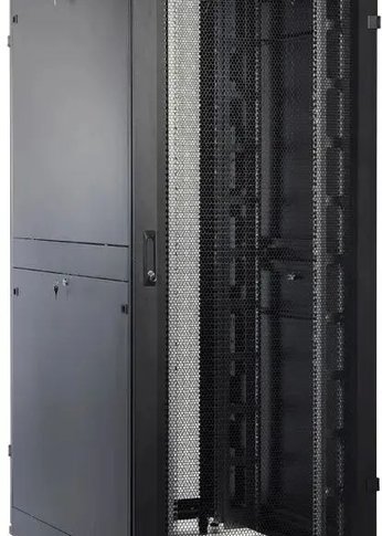 ЦМО Шкаф серверный ПРОФ напольный 48U (800x1200) дверь перфор., задние двойные перфор., черный, в сборе (ШТК-СП-48.8.12-48АА-9005)