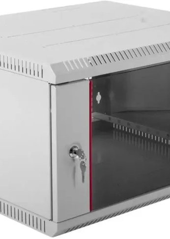 ЦМО Шкаф телекоммуникационный настенный разборный 6U (600х350) дверь стекло (ШРН-Э-6.350) (1 коробка)