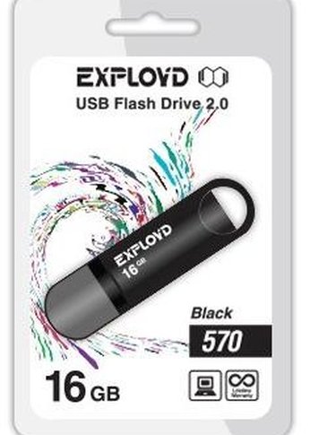 USB флэш-накопитель EXPLOYD 16GB-570-черный