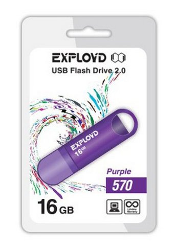 USB флэш-накопитель EXPLOYD 16GB-570-пурпурный