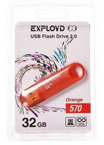 USB флэш-накопитель EXPLOYD 32GB-570-оранж