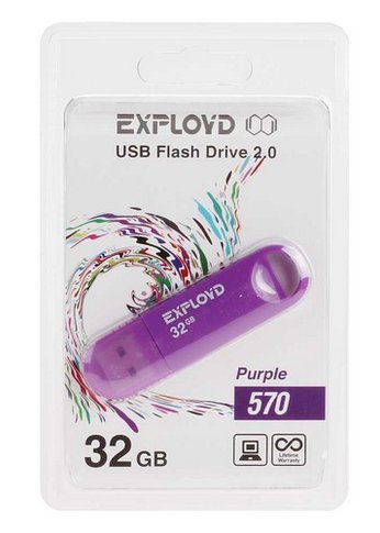 USB флэш-накопитель EXPLOYD 32GB-570-пурпурный
