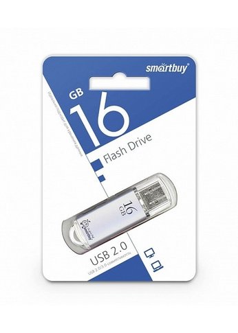 USB2.0 16Gb SmartBuy V-Cut Silver