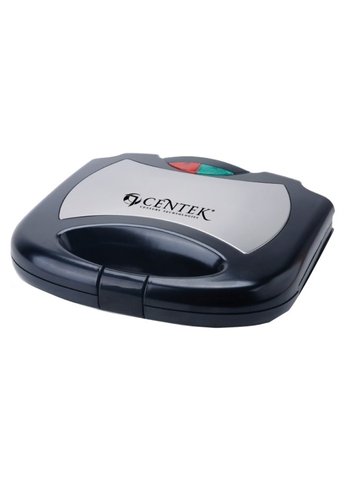 Вафельница Centek CT-1447 800Вт черный/серебристый