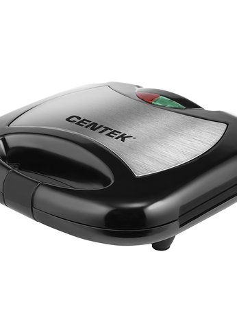 Вафельница Centek CT-1448 800Вт черный/серебристый