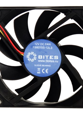 Вентилятор 5bites FB8015S-12L3 черный 80x15мм 2000rpm 3pin