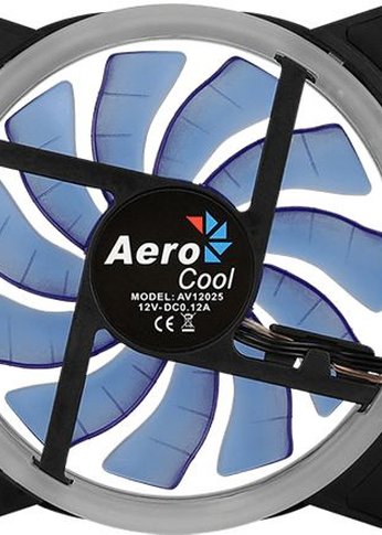 Вентилятор Aerocool Rev Blue 120x120mm 3-pin 15dB 153gr LED Ret