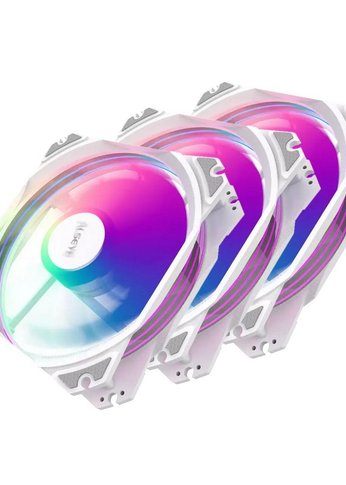 Вентилятор ALSEYE M120-PWA KIT FAN 3*120mm, 800;1700rpm, 31;66CFM, 19.4;33.8dBA, AURA RGB, PWM + 3pin Aura, RTL{24} (875712)