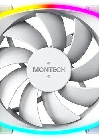 Вентилятор Montech AX120 ARGB 120х120x25 белый 4-pin 27дБ (упак.:3шт) (AX120 PWM WHITE 3 IN 1) Ret