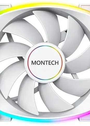 Вентилятор Montech AX140 ARGB 140х140x25 белый 4-pin 27.9дБ (AX140 PWM WHITE) Ret