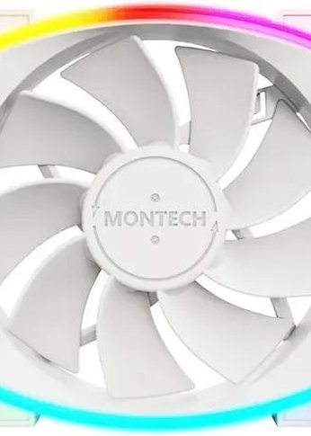 Вентилятор Montech RX120 Reverse ARGB 120х120x25 белый 4-pin 27дБ (RX120 PWM WHITE) Ret