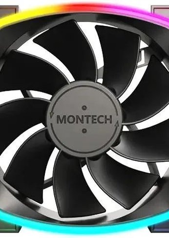 Вентилятор Montech RX120 Reverse ARGB 120х120x25 черный 4-pin 27дБ (RX120 PWM BLACK) Ret