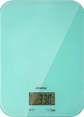 Весы кухонные Centek CT-2481 LCD MINT, сенсор, 150х15х205мм, max 5кг, шаг 1г, 45х20мм АвтоНоль/Выкл