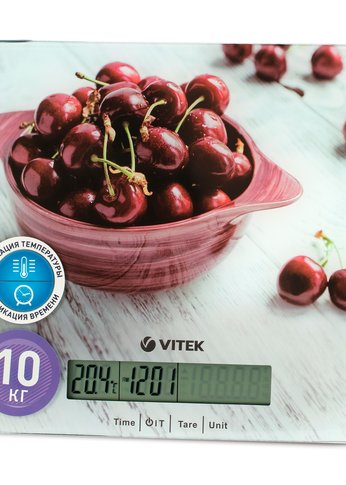 Весы кухонные Vitek VT-8002 W макс:10кг черешня