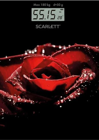 Весы напольные Scarlett SC-BS33E028 180кг черный/красный