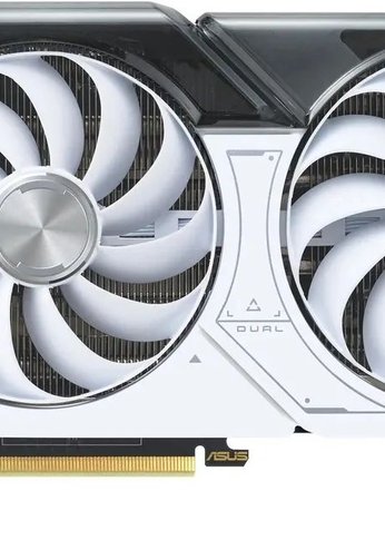 Видеокарта Asus PCI-E 4.0 DUAL-RTX4070S-O12G-WHITE NVIDIA GeForce RTX 4070 Super 12Gb 192bit GDDR6X 2520/21000 HDMIx1 DPx3 HDCP Ret