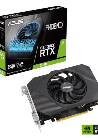 Видеокарта Asus PCI-E 4.0 PH-RTX3050-8G-V2 NVIDIA GeForce RTX 3050 8192Mb 128 GDDR6 1777/14000 HDMIx1 DPx3 HDCP Ret