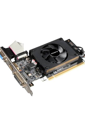 Видеокарта Gigabyte PCI-E GV-N710D3-2GL NVIDIA GeForce GT 710 2048Mb 64 DDR3 954/1800 DVIx1 HDMIx1 CRTx1 HDCP Ret low profile