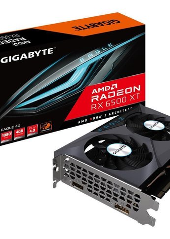 Видеокарта Gigabyte PCIE16 RX6500XT 4GB GDDR6 GV-R65XTEAGLE-4GD