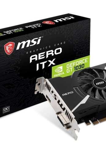 Видеокарта MSI PCI-E GT 1030 AERO ITX 2GD4 OC RTL