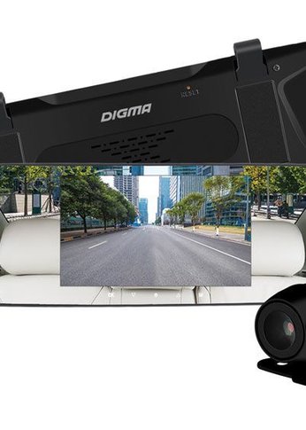 Видеорегистратор Digma FreeDrive 404 MIRROR DUAL черный 2Mpix 1080x1920 1080p 170гр. GP6248