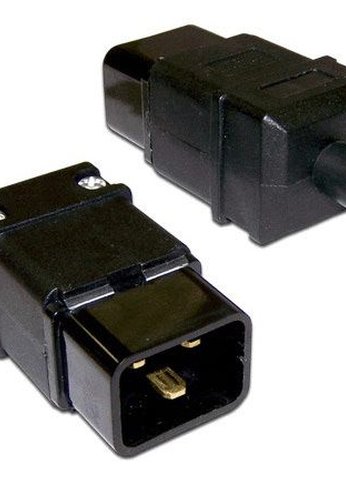 Вилка Lanmaster LAN-IEC-320-C20 IEC 60320 C20 16A 250V black