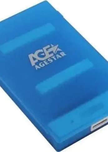 Внешний корпус для HDD/SSD AgeStar 3UBCP1-6G SATA USB3.0 пластик синий 2.5"