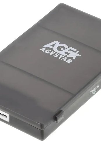 Внешний корпус для HDD/SSD AgeStar 3UBCP1-6G SATA USB3.0 пластик черный 2.5"