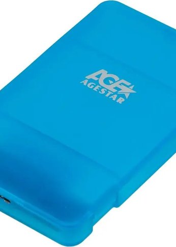 Внешний корпус для HDD/SSD AgeStar 3UBCP3 SATA USB3.0 пластик синий 2.5"