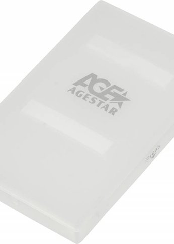 Внешний корпус для HDD/SSD AgeStar SUBCP1 SATA USB2.0 пластик белый 2.5"