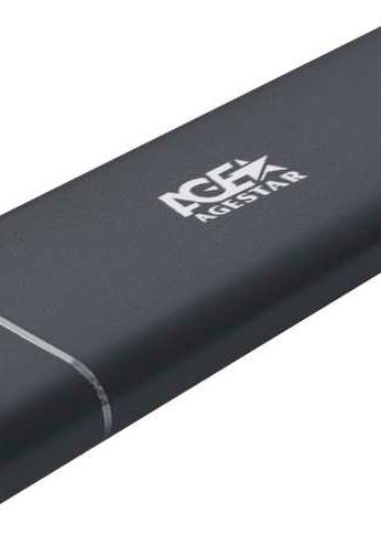 Внешний корпус SSD AgeStar 31UBNV5C NVMe USB3.2 алюминий черный M2 2280 M-key