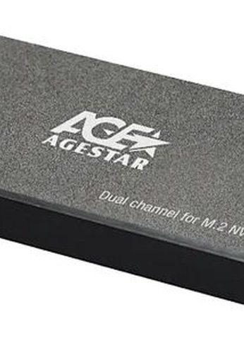 Внешний корпус SSD AgeStar 31UBVS6C NVMe/SATA USB3.0 алюминий черный M2 2280 B/M-key