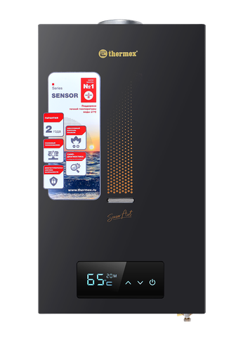 Водонагреватель Thermex S 20 MD Art Black проточный газовый