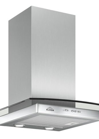 Вытяжка каминная Elikor Кристалл 50Н-430-К3Д нержавеющая сталь/тонированное стекло управление: кнопочное 1М (941245)
