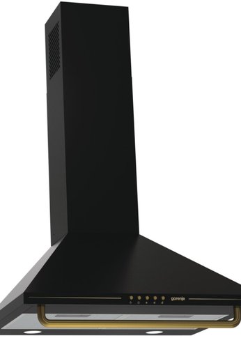 Вытяжка каминная Gorenje WHC63CLB, 60 см, 650 м3/ч, отвод воздуха и рециркуляция, цвет: антрацит