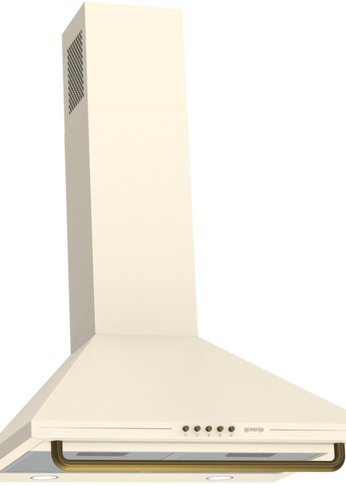 Вытяжка каминная Gorenje WHC63CLI, 60 см, 650 м3/ч, отвод воздуха и рециркуляция, цвет: слоновая кость