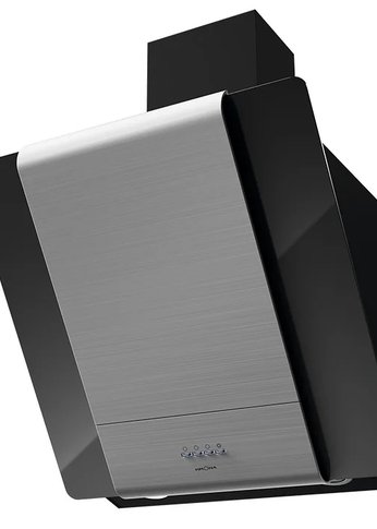 Вытяжка наклонная Krona Talli 600 inox/black glass 3P нержавеющая сталь/черный управление: кнопочное (1 мотор)