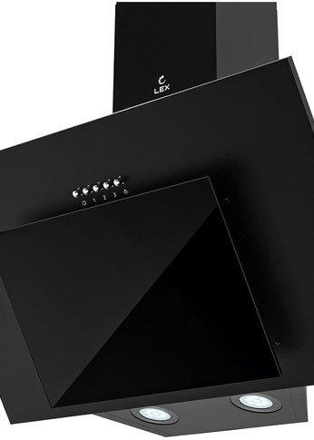 Вытяжка наклонная LEX Mira 500 BLACK черный управление: кнопочное (1 мотор)