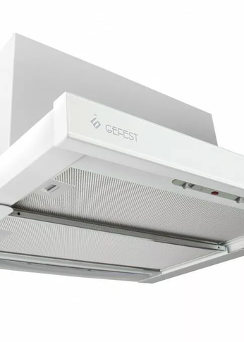 Вытяжка встраиваемая Gefest  ВО 4601 К12 белый/белое стекло управление: ползунковое 1М