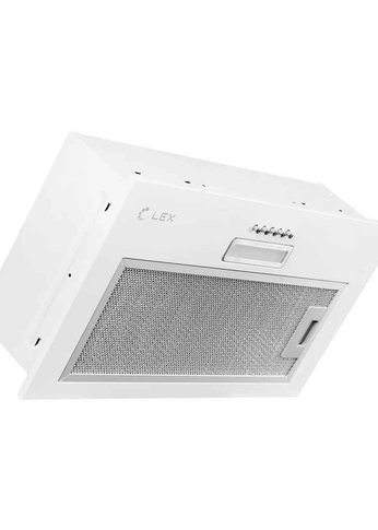 Вытяжка встраиваемая LEX GS Bloc LIGHT 600 белый управление: кнопочное (1 мотор)