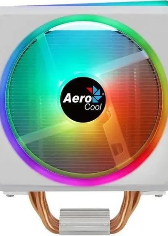 Устройство охлаждения(кулер) Aerocool Cylon 4F Soc-AM5/AM4/1151/1200/2066/1700 4-pin 14-26dB Al+Cu 145W 550gr LED Ret