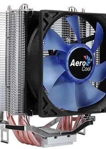 Устройство охлаждения(кулер) Aerocool Verkho 4 Lite Soc-AM5/AM4/1151/1200/1700 черный/синий 4-pin 19-27dB Al+Cu 125W 571gr Ret (VERKHO 4 LITE PWM)